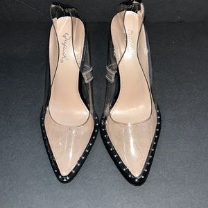 Cupid pair of clear pumps